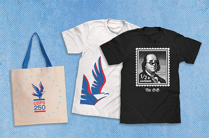 A canvas tote with a print of an eagle in flight and the words 